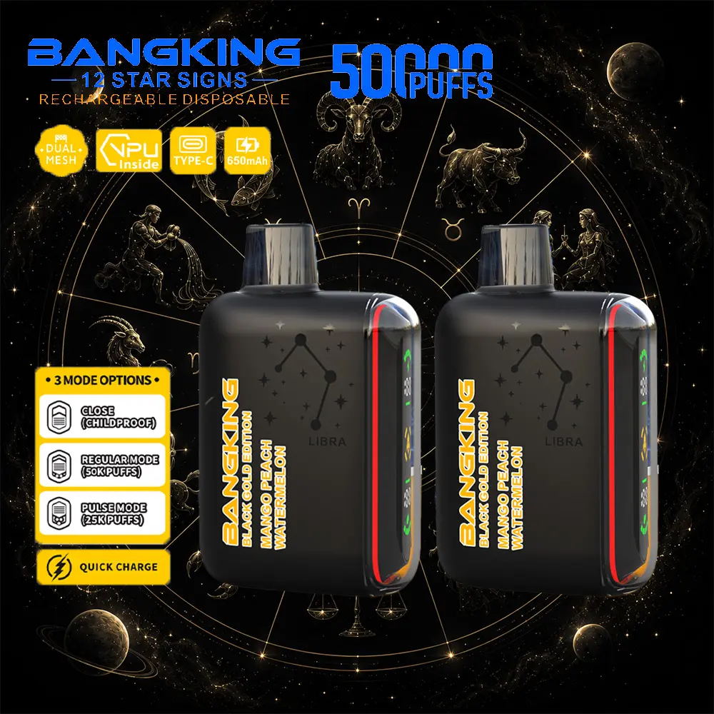 Bang King 12 Star Signs 50K 50000 Puffs Dual Mesh LED Display Disposable Vape - Image 16