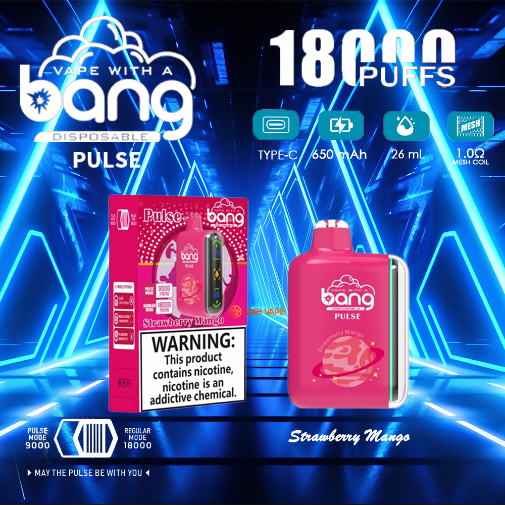 Bang Pulse 18000 18K Puffs Dual Mesh Disposable Vape Electronic Cigarette Pod - Image 10