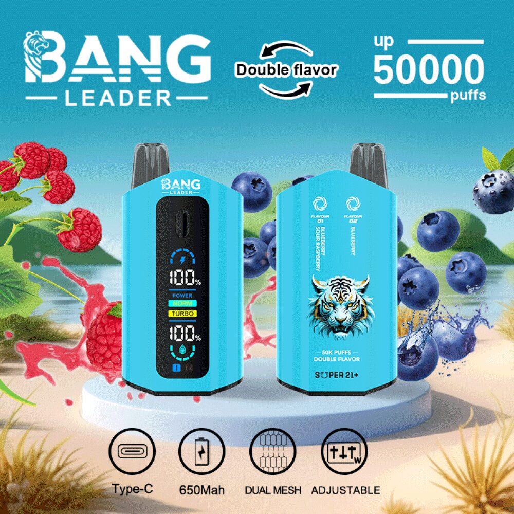 Bang Leader 50000 50K Puffs 2% 3% 5% Nicotine Double Taste LCD Display Disposable Vape - Image 19