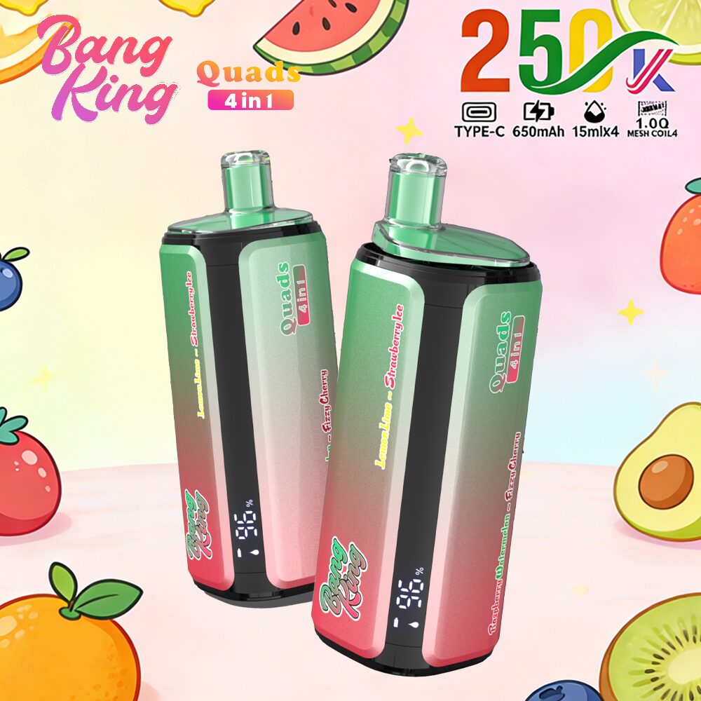 Bang King 250000 250K Puffs 4 In 1 Flavors Original Rechargeable LED Display Disposable Vape - Image 19