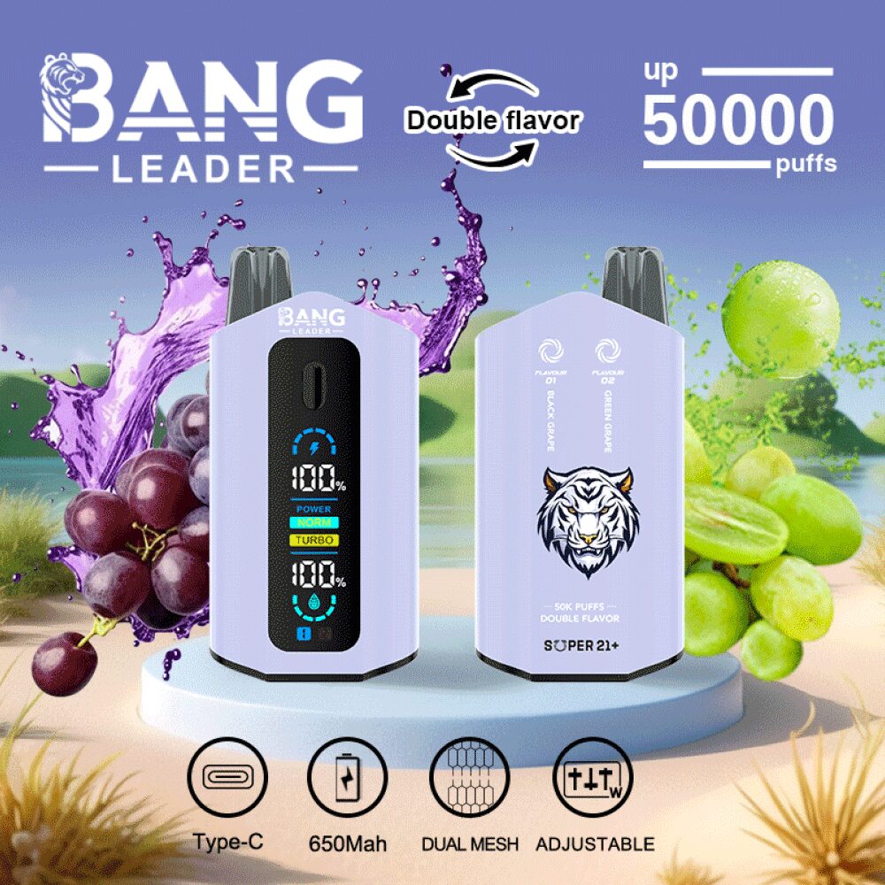 Bang Leader 50000 50K Puffs 2% 3% 5% Nicotine Double Taste LCD Display Disposable Vape - Image 23