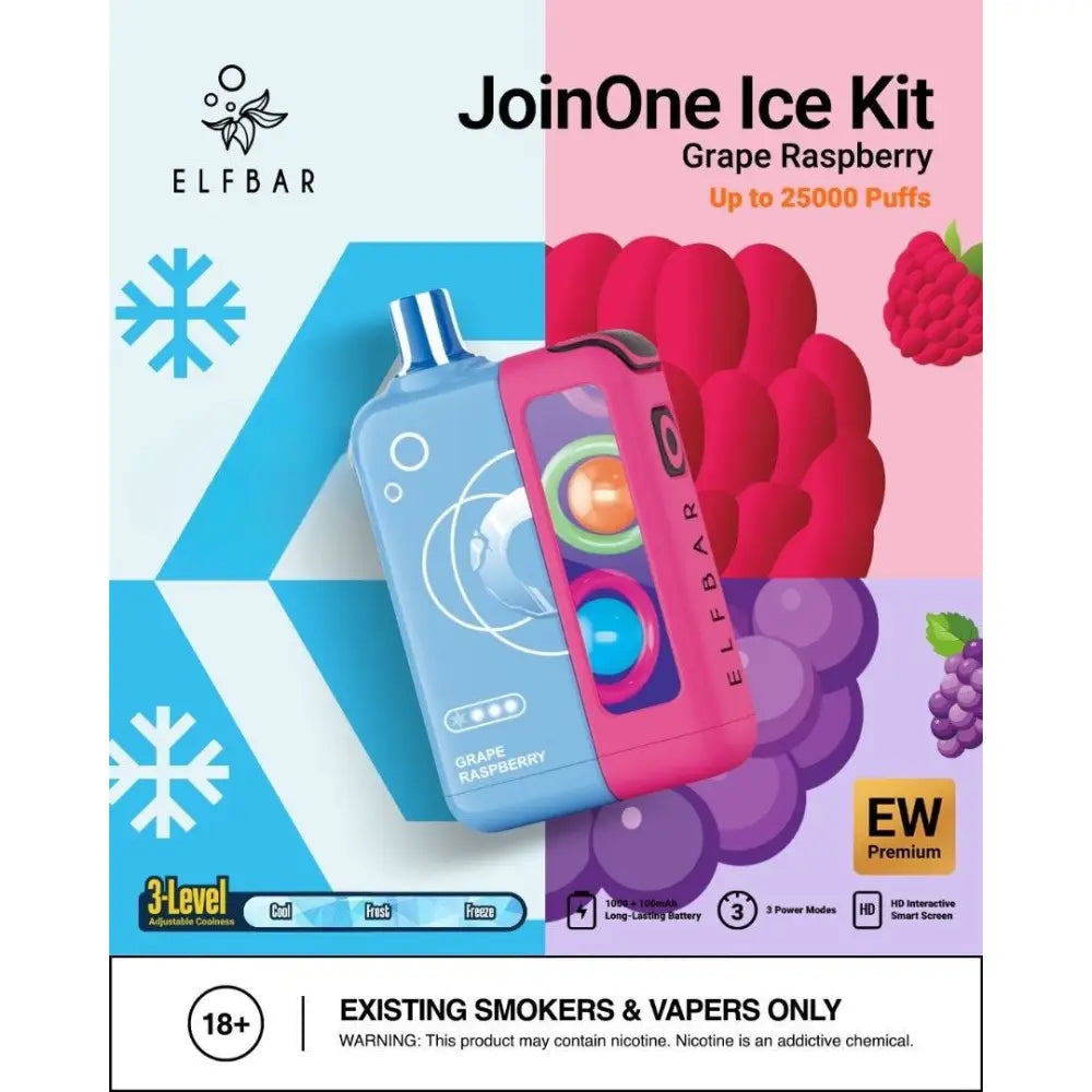 ELFBAR JOIN ONE ICE KIT 25000 PUFFS DISPOSABLE VAPE - Image 6