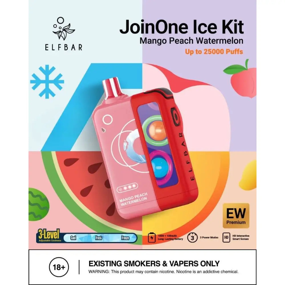 ELFBAR JOIN ONE ICE KIT 25000 PUFFS DISPOSABLE VAPE - Image 3